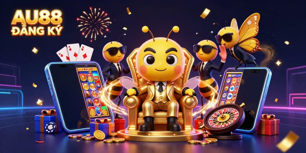 Engage with AU88 ĐĂNG KÝ inspired betting action in a vibrant, dynamic casino scene.