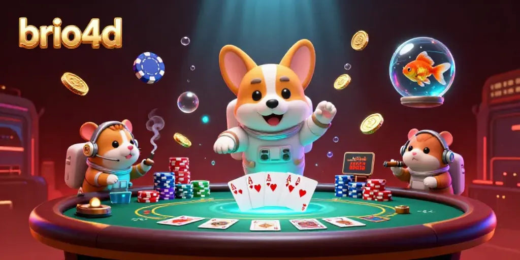 Experience the excitement of slots with brio4d in a vibrant virtual casino scene.