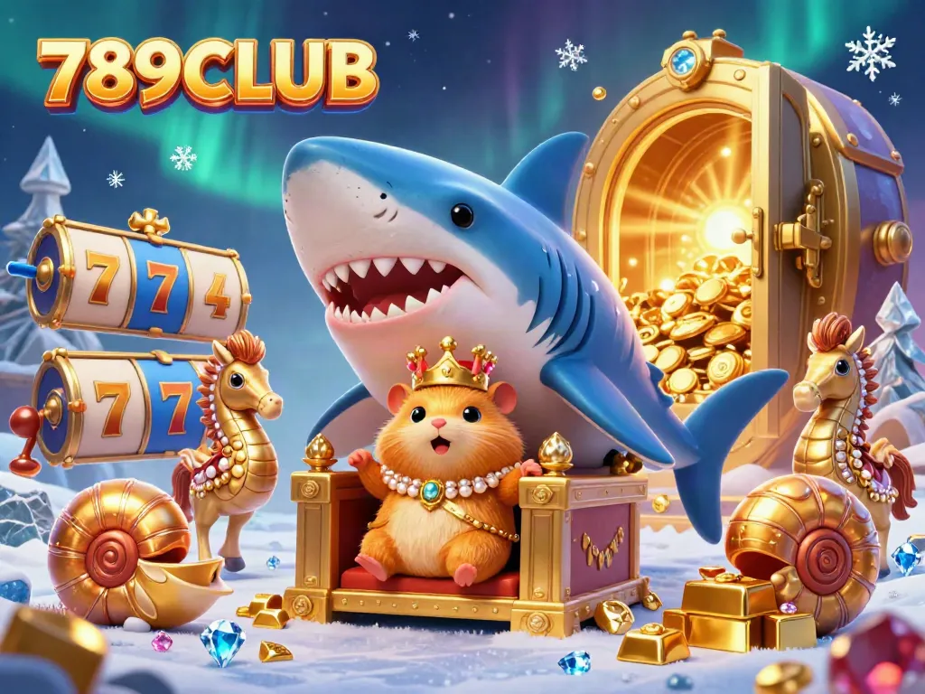Experience thrilling adventures with the 789CLUB, featuring a golden hamster king in a vibrant casino-themed scene.