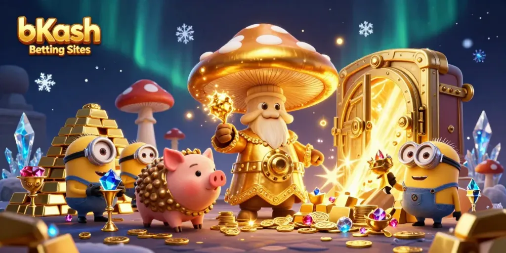 Experience the thrill of bKash Betting Sites with magical characters and treasures.