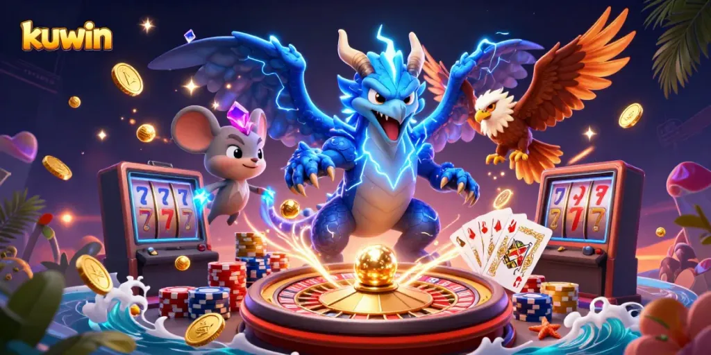 Join kuwin for thrilling gaming experiences featuring vibrant characters and jackpot excitement.