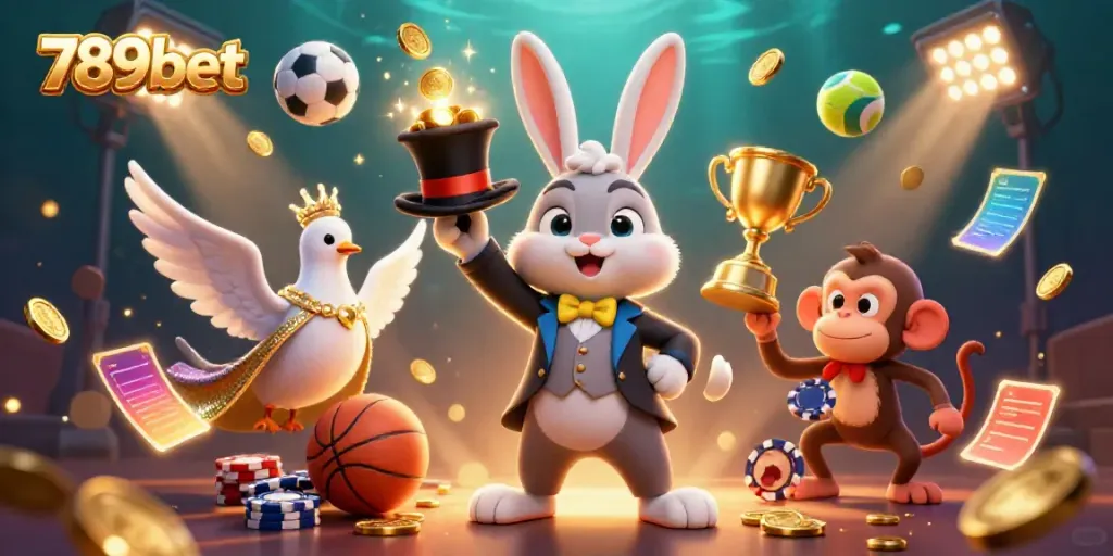 Place your bets and enjoy diverse games with 789bet's enchanting 3D casino illustration.