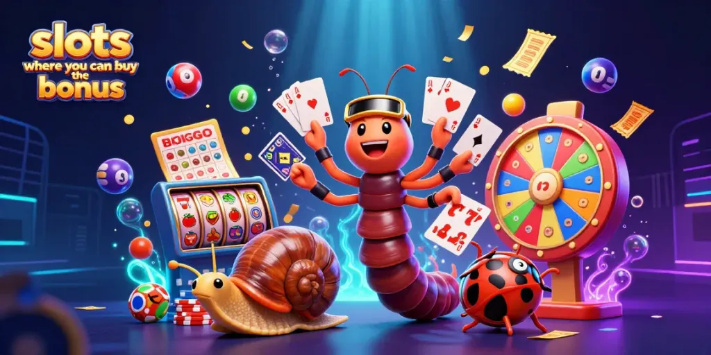 Experience the thrill of slots where you can buy the bonus in a vibrant casino scene.
