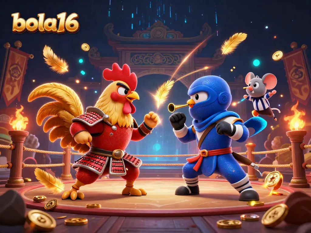 Experience thrilling battles at bola16 with iconic fighting roosters in a vibrant arena