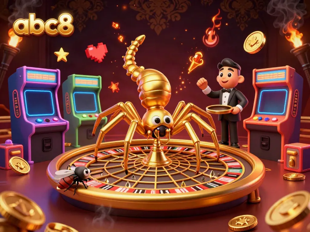 Experience the thrilling casino atmosphere with abc8's unique gaming elements and characters.